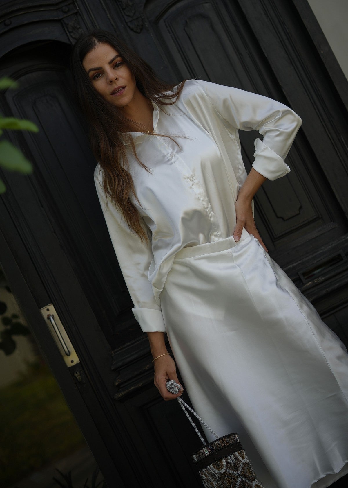 FALDA LARGA NIZA CREMA