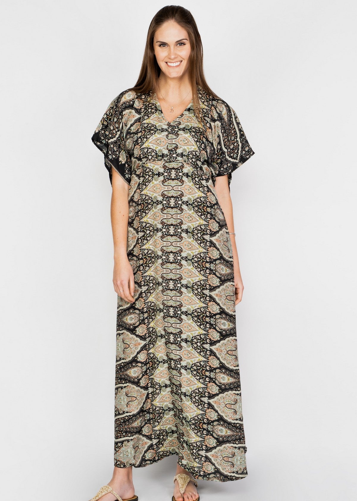 KAFTAN LARGO BIHAR NEGRO/AQUA TU