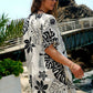 KAFTAN HAWA CREMA/NEGRO TU