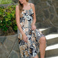 VESTIDO LARGO GANET CREMA/NEGRO TU