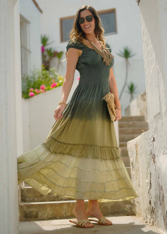 VESTIDO LARGO XOLANI KAKI TU